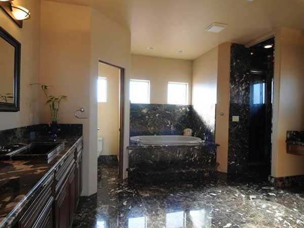 After Grinding Black Marble Tiles